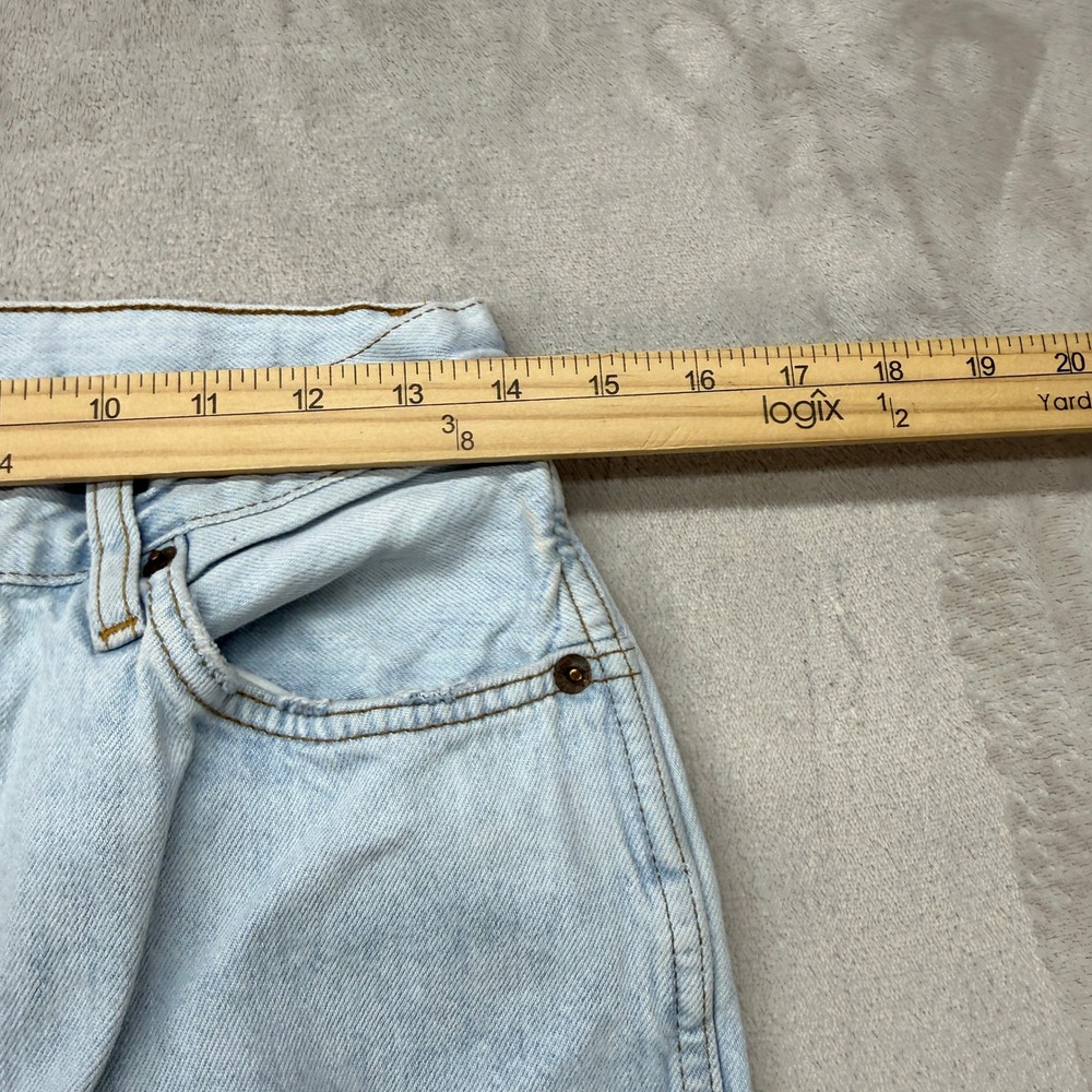 RE/DONE 90s High Rise Loose Jeans Womens 28 Light Blue Distressed Bleach Destroy - Picture 12 of 13